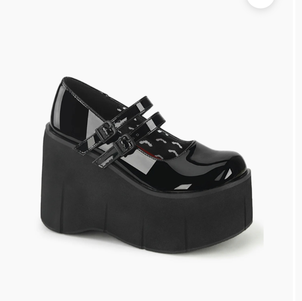 Demonia Kera Patent (Faux) Leather Platform Mary Janes - Picture 9 of 10